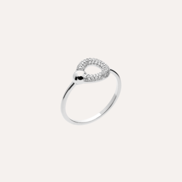 Bague argent cercle zircon