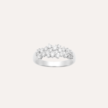 Bague argent multi zircons