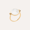 Bague plaqué or réversible nacre
