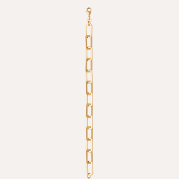 Bracelet chaine plaqué or maillons rectangulaires