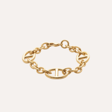 Gros bracelet plaqué or 18 carats maille marine