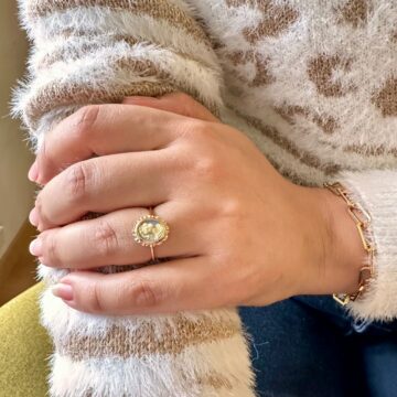 Bague camée plaqué or