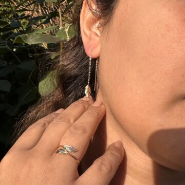 Boucles pendantes plaqué or