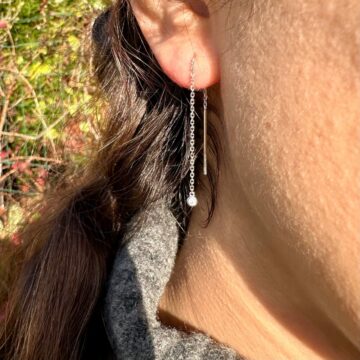 Boucles pendantes argent