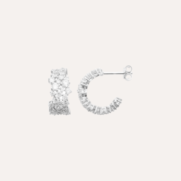 Créoles argent zirconium