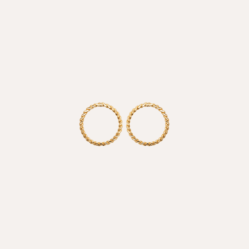 Boucles d'oreilles cercle torsadé