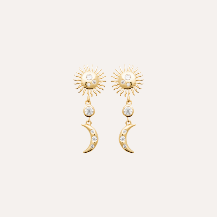 Boucles d'oreilles Soleil Lune Summer