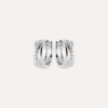 Petites créoles zirconium argent