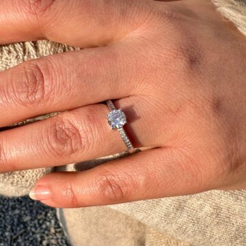 Bague fiançailles argent 925