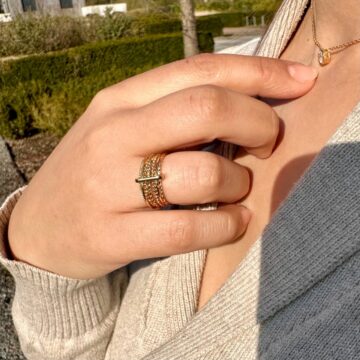 Bague semainier plaqué or 18k Arielle