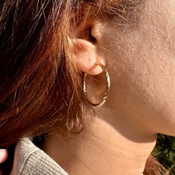 Créoles plaqué or ciselées Esmeralda