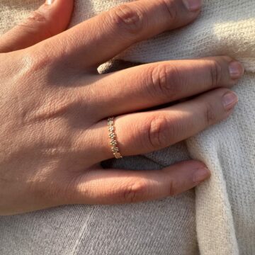 Bague fleur plaqué or