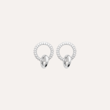 Boucles d'oreilles zircon argent