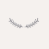 Boucles d'oreilles contour lobe argent