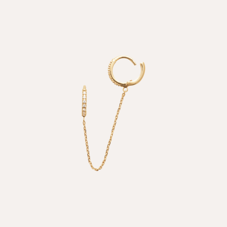 Boucle d'oreille double anneau