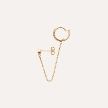 Boucle d'oreille double trou