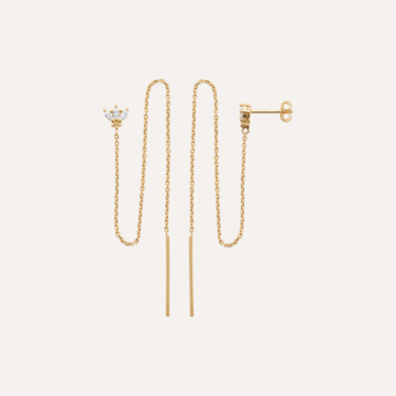 Boucles d'oreilles doubles trou