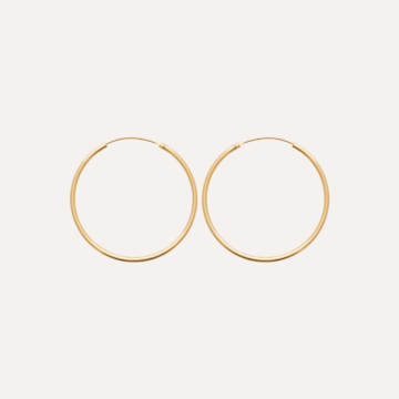 Créoles fines plaqué or 40 mm