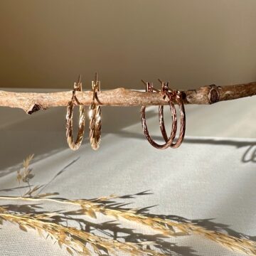 créoles plaqué or rose