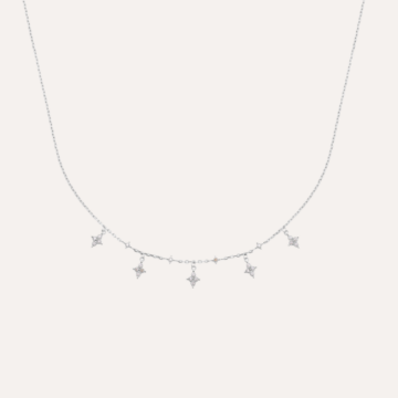 Collier étoiles argent