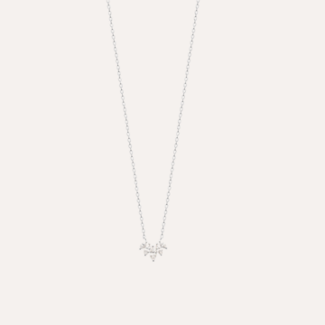Collier argent zirconium