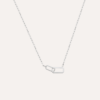 Collier argent 2 rectangles