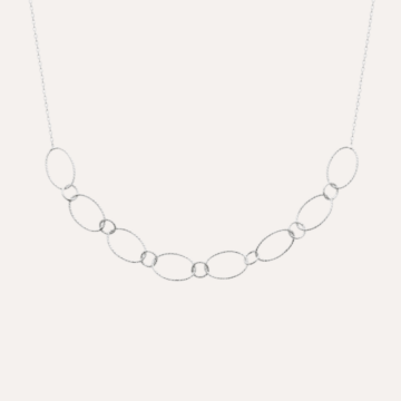 Collier anneaux ovales argent