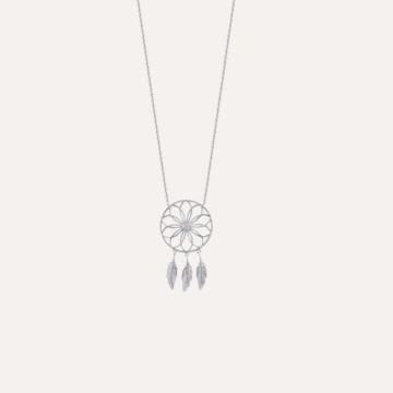 Collier argent attrape rêves