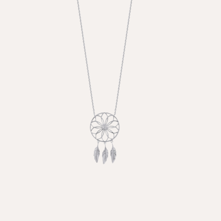 Collier argent attrape rêves
