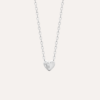 Collier coeur argent zircon