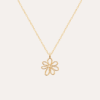 Collier fleur plaqué or