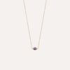Collier plaqué or améthyste