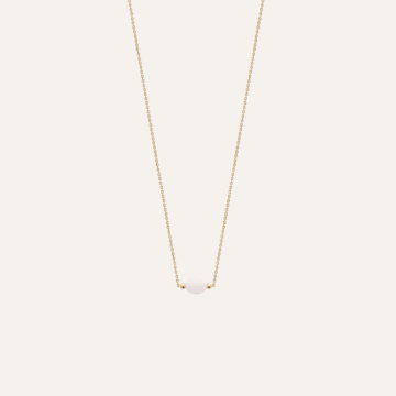 Collier plaqué or pierre de lune