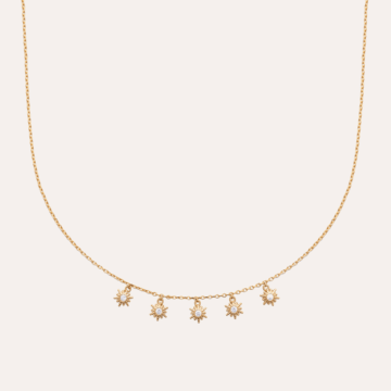 Collier plaqué or étoiles