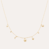 Collier plaqué or lune soleil