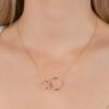 Collier anneaux entrelacés
