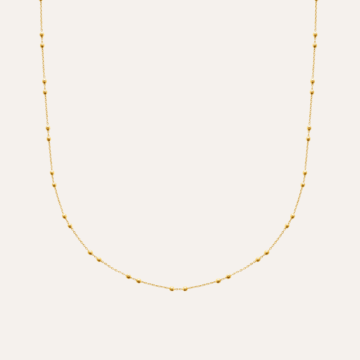 Collier chaine boule plaqué or