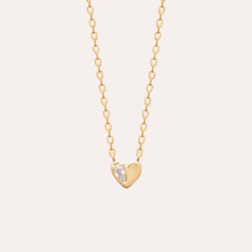 Collier plaqué or petit coeur