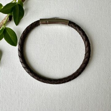 Bracelet homme cuir tressé