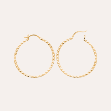 Créoles ciselées plaqué or