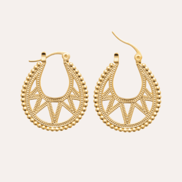 Créoles plaqué or arabesque