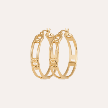 Créoles plaqué or chaine