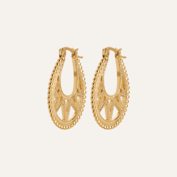 Créoles plaqué or arabesque