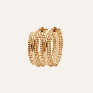 Boucles anneaux perlés plaqué or