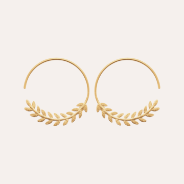 Créoles feuillage plaqué or