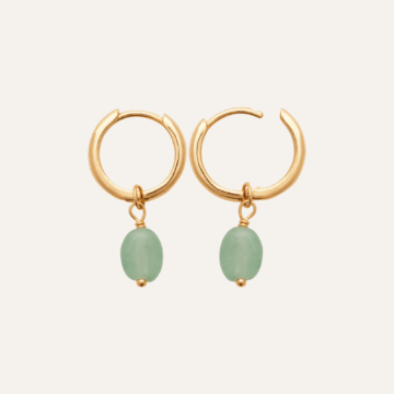 Petites créoles quartzite vert